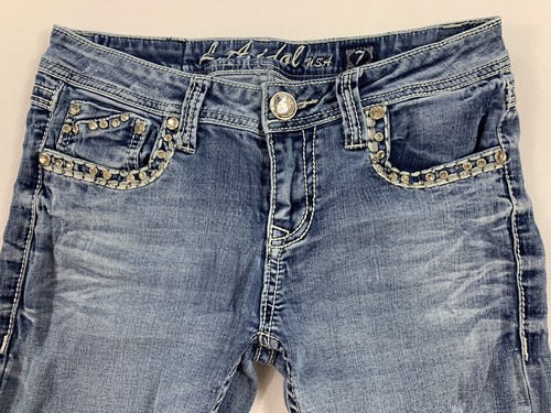 L.A. Idol USA Junior's Stretch Jeans Capri Low Rise Size: 7 (Actual: 28X16) - Picture 4 of 10