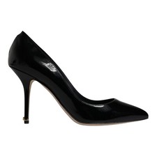 DOLCE & GABBANA Shoes Black Patent Leather High Heels Pumps EU38 / US7.5 620usd