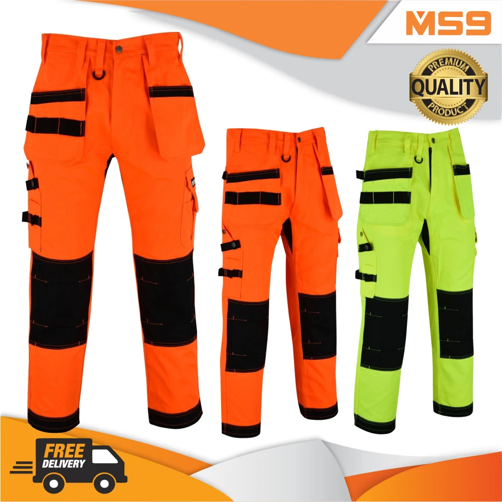 MS9 Mens Hi Viz Vis High Visibility Cargo Work Trousers Pants Jeans
Opens in a new window or tab