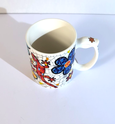 Ole Mosaic Mug, Lizards & Flowers Mosaic Art Works Pattern, 12 oz in EUC - Picture 2 of 9