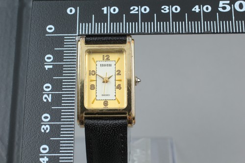 Vintage 1986 Exc+4 Seiko Nouveau 2P21-5B50 Gold Tank Quartz Womens Watch JAPAN - Picture 7 of 10