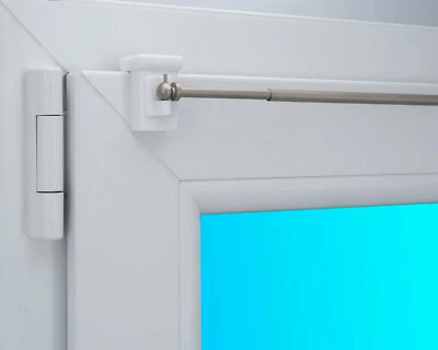 Gardinenstange "Vaganz" ausziehbar Messing (Nickel matt), Fensterdicke 10-27 mm - Bild 1 von 2