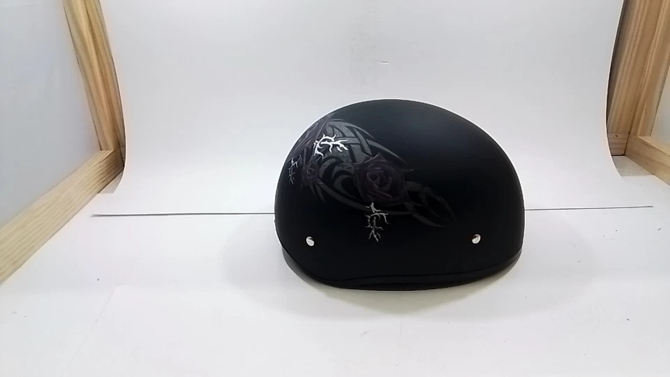 Daytona Helmets D6-PR-M D.O.T. DAYTONA SKULL CAP- W/ PURPLE ROSE- M Foto 3 de 4