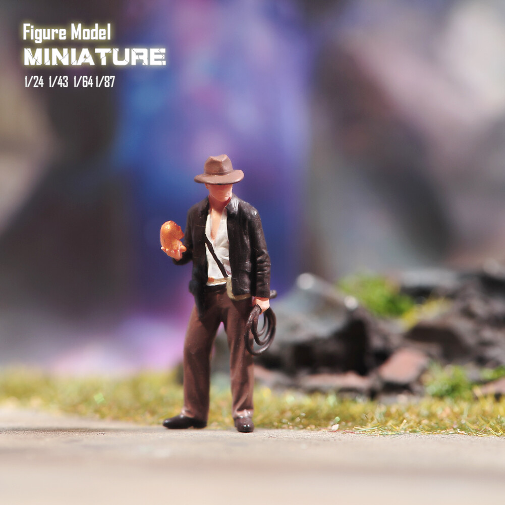 Indiana Jones Treasure Scene Props Miniatures Figures Model For