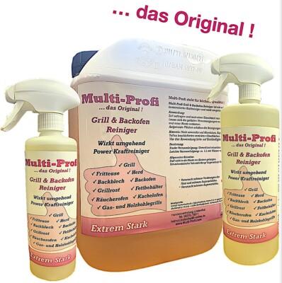Multi-Profi Grill & Backofen Reiniger - Fett Öl Ruß Räucherei - Extrem Stark !