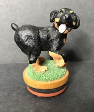 Noteworthy Rubber Stamp Rottweiler Puppy Dog Round Vintage 1991
