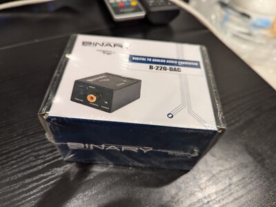 Binary 220 Series Digital to Analog Audio Converter - B-220-DAC - TOSLINK to RCA