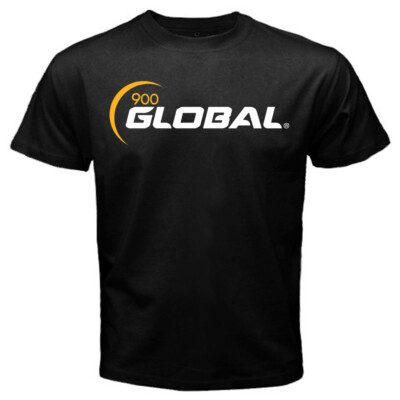 900 Global Bowling Bowler Men's Black T-Shirt Size S to 4XL