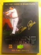 2012 Upper Deck Shining Moments Pete Rose Auto  On Card Autograph NICE SSP #8/20