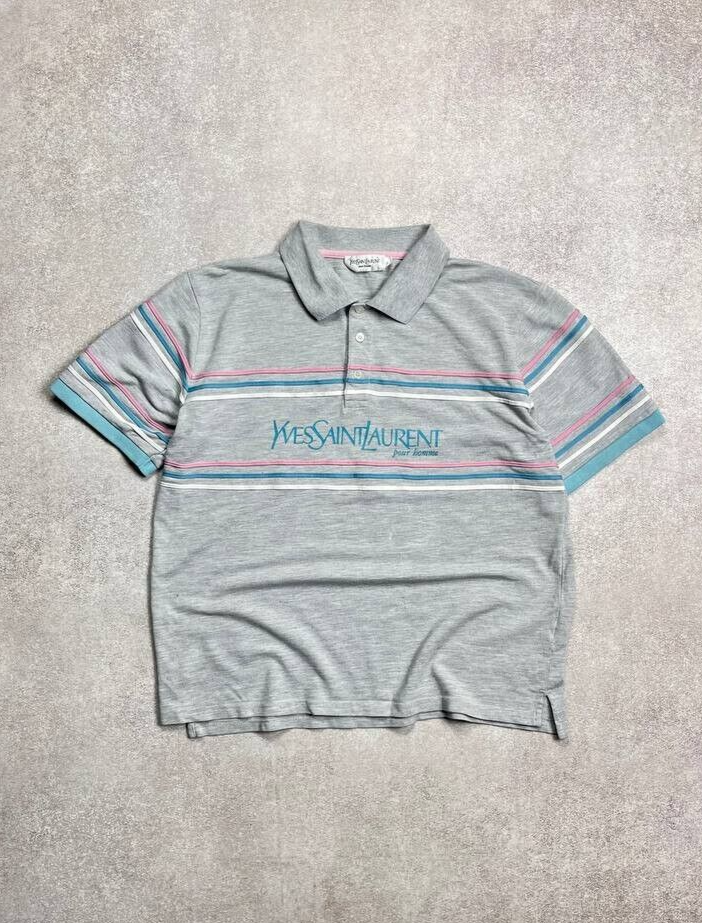 Polo vintage YSL Yves Saint Laurent grande logo L