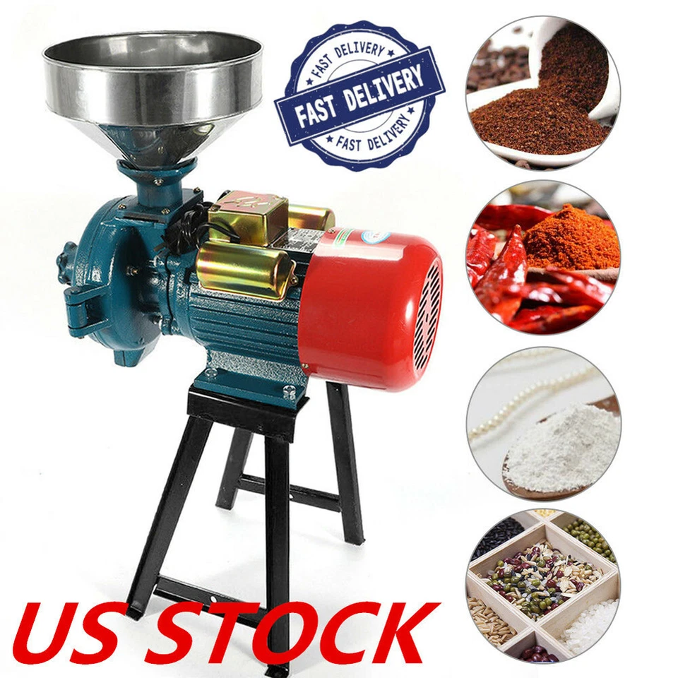 Molino de grano eléctrico Molinillo de maíz 110 V 3000 W Molino de maíz Máquina Foto 3 de 4