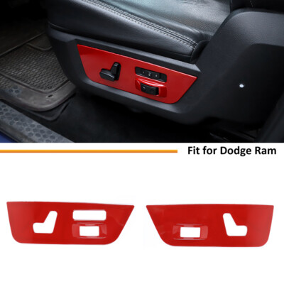 Red Electric Seat Adjust switch contro Panel Trim for Dodge Ram 1500 Accessories