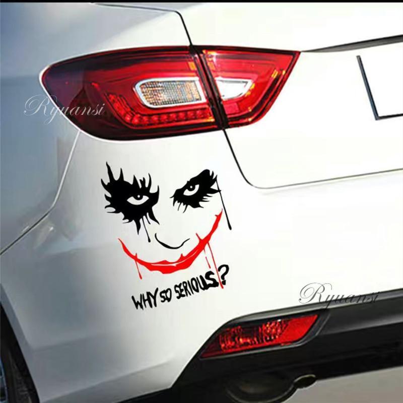 Adesivo Per Vetro FS56 – Why So Serious Joker – Pellicola Oracal 751C, Made In Germany