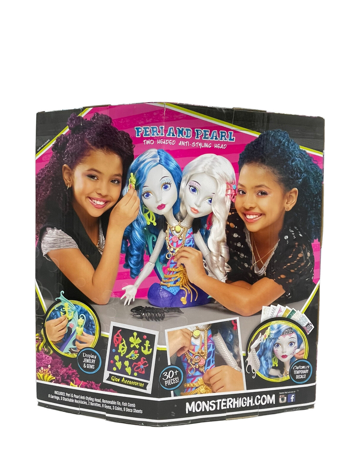 Monster High Mattel Peri Pearl Two Headed Anti-Styling Doll Head Retired - NIB