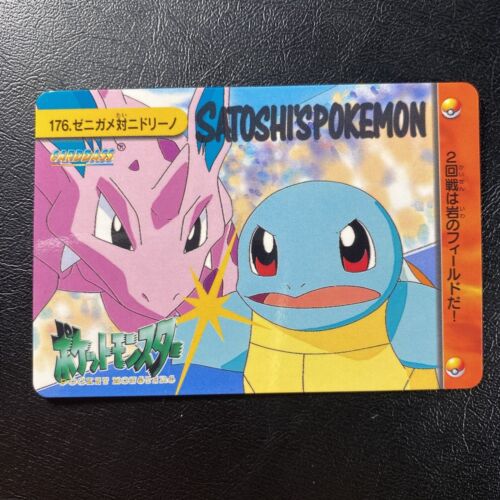 Squirtle Nidorino 176 - Bandai Carddass Anime Collection - Pokemon Card - NM - Picture 1 of 10