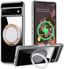 Magnetic Stand Case for Google Pixel 6 - Compatible with Magsafe, 360 Rotatable