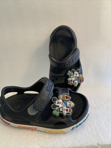black mickey crocs