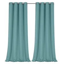 2 Pack: 100% Hotel Blackout Thermal Insulated Grommet Curtains - Assorted Colors