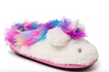 Dearfoams Unicorn Girls' Slippers Size 4/5 NWT Sealed