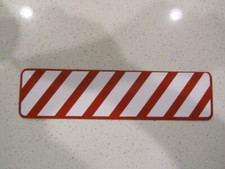 CAUTION Stripes Red w/ White Vehicle Magnetic Sign 3"x12" for Car Truck Van SUV