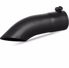 AUTOSAVER88 2.5 Inch Inlet Black Exhaust Tip, 2.5" Inlet 2.5" Outlet 9" Black
