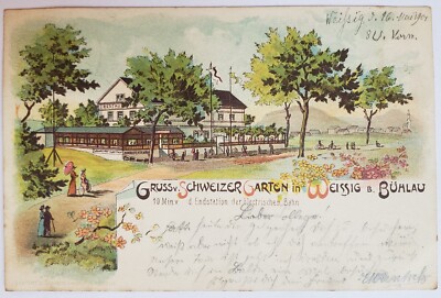 AK Gruß vom Schweizer Garten in Weissig bei Bühlau, Dresden, gelaufen 1901