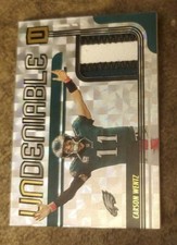 2019 Panini Unparalleled Undeniable Hyper Jersey Carson Wentz  13/25