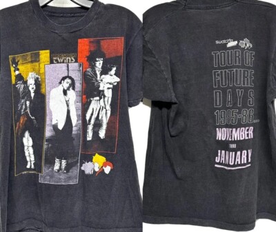 2 sides Thompson Twins Tour Shirt Reprint Black 1986 Unisex S-5XL