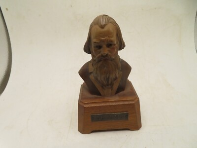 Composer Bust -Brahms- With Reuge Music Box  PLAYS LULLABY