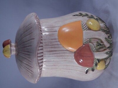 Vintage Kitchen Mushroom Canister Set Colorful | eBay