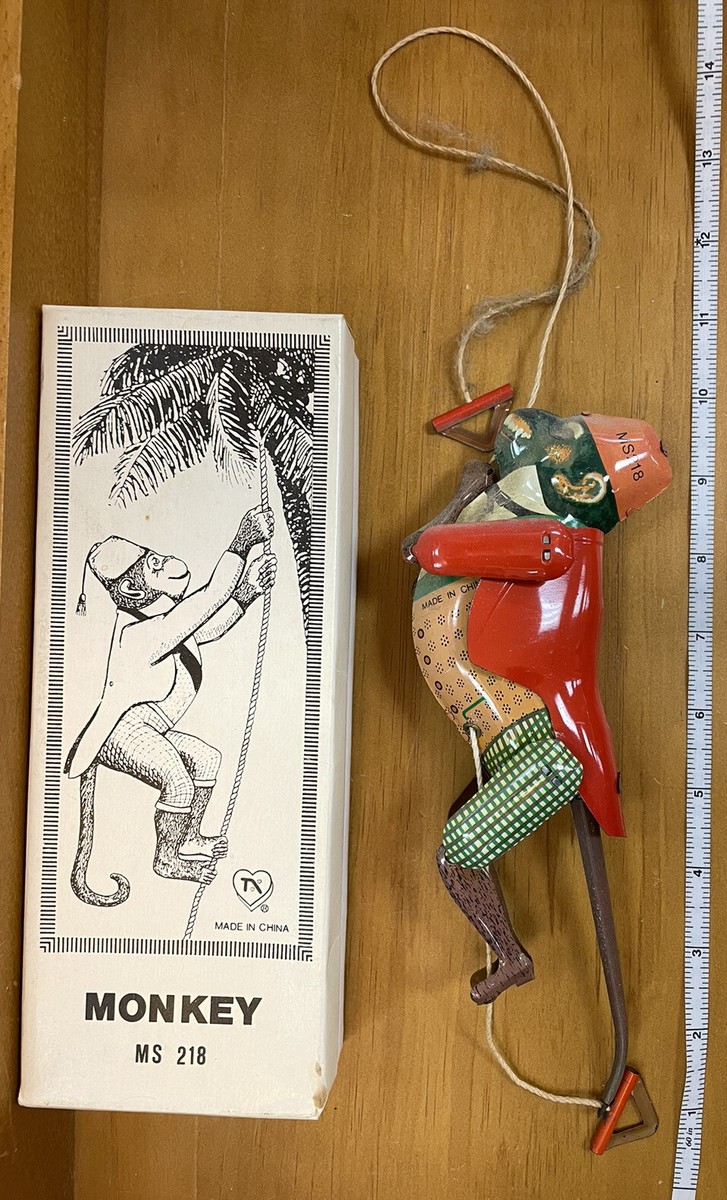 Tin Litho Monkey MS 218 toy made in china collectable in original