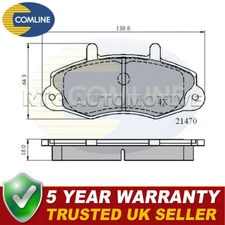 Comline Front Brake Pads Set Fits Ford Transit 2.0 2.4 D 2.5 TD TDi