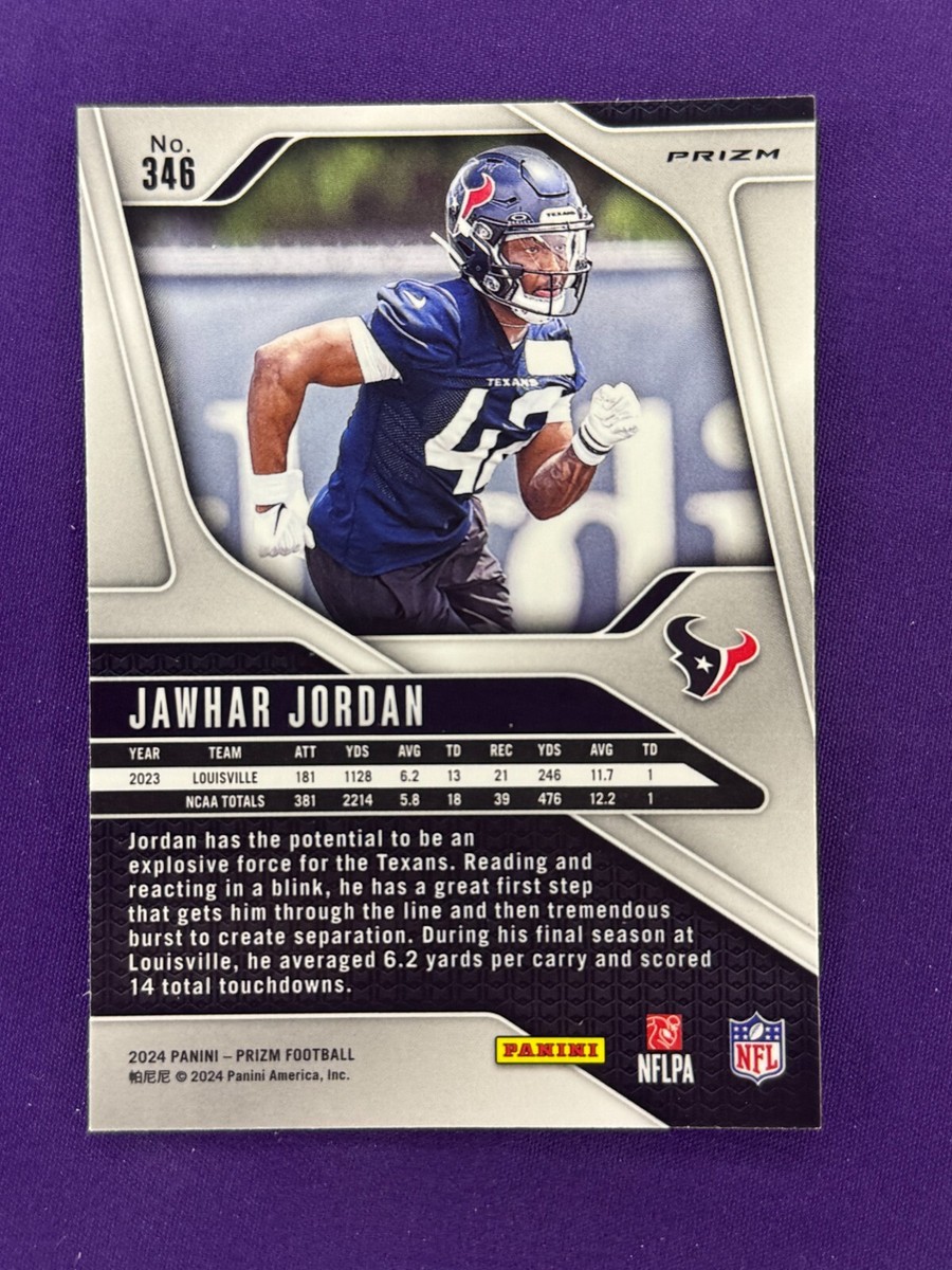 2024 Panini Prizm Jawhar Jordan Black & White Checkerboard