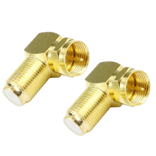 Connecteur coaxial 90 degrés lot de 2 câbles coaxiaux type F RF pour TV murale - Photo 4/8