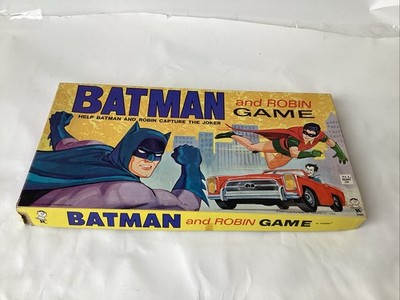 Vintage 1965 Batman and Robin Board Game HASBRO #2685 COMPLETE Red Board *NICE*