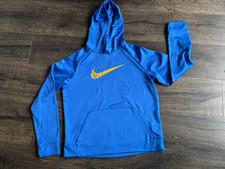 NIKE THERMA-FIT Boys' sz XL Blue Basketball Hoodie Sweatshirt