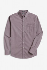 Arrow Purple Men  s Size 17 36/37 Piqu  Dress Shirt Long Sleeve XL -A312