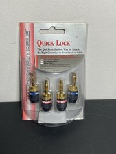 🆕 Monster Quick Lock Banana Plugs Modular Speaker Cable Qlock Pair Termination