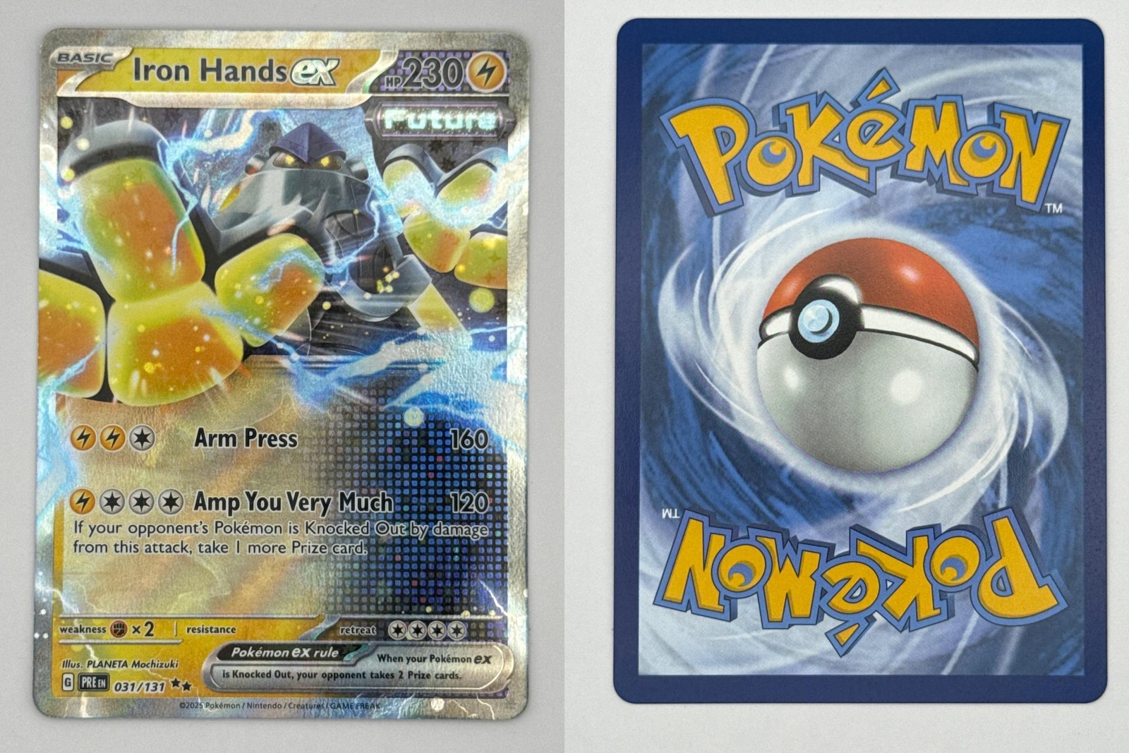 Iron Hands ex 031/131 Holo Double Rare Prismatic Evolutions Pokemon Near Mint