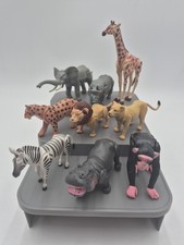 Moveable parts Safari Zoo Animal Wildlife Jungle Action Figure Toy Plastic Set