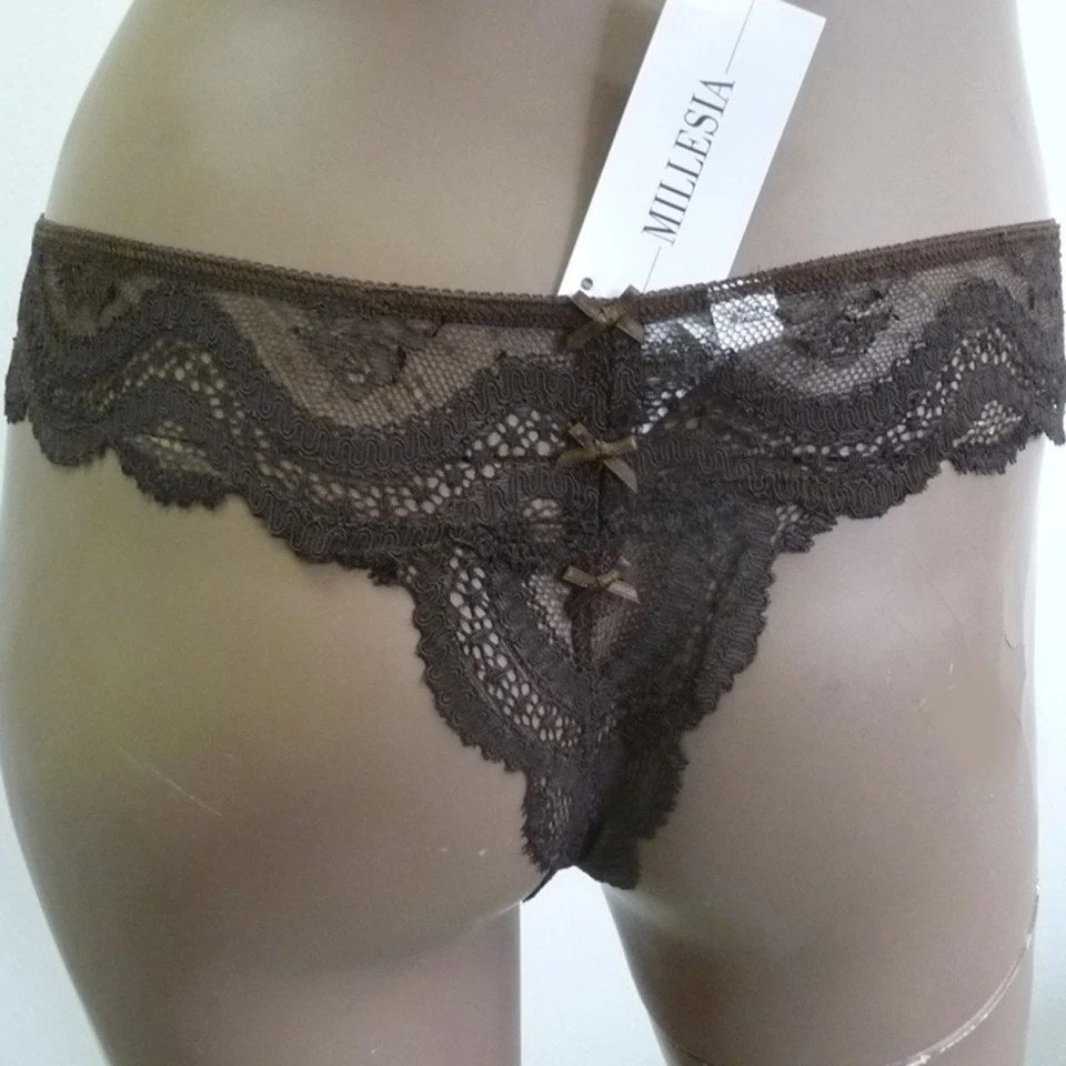 String Tanga Thong Millesia 1488 Rebell Animal-Print und Leaver Spitze 38 40 42 - Bild 4 von 4
