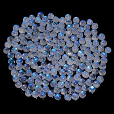 Natural Rainbow Moonstone Round Shape Cabochon Gemstone Lot 20 Ct 5X5X3mm EEL-34