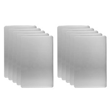 10pcs Metal Business Card 3x2x0.02" Titanium Laser Engrave Adhesive Black