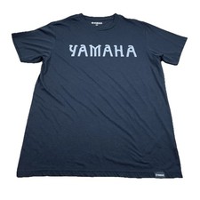 YAMAHA Shirt Adult Large Black Graphic Designs Short Sleeve Racing Mens