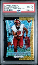 2024 PANINI PRIZM DECA BLACK GOLD SHIMMER FOTL BRIAN ROBINSON JR. 1/8 PSA 10