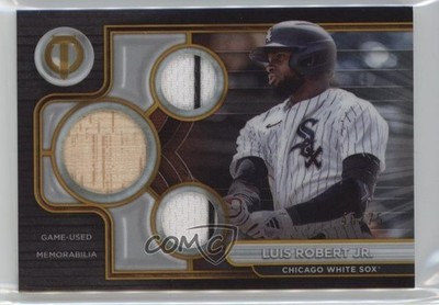 2024 Topps Tribute Triple Relics Gold 46/75 Luis Robert Jr #TTR-LR 1n3p