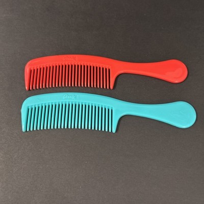 Lot of 2 Vtg Goody Super Combs Unbreakable Pocket Purse 1980 Hair Salon 6.5 
