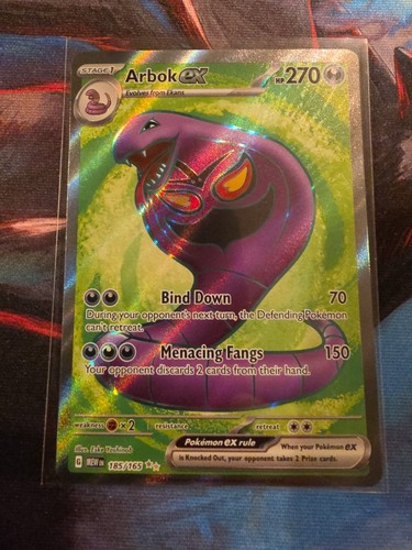 Pokemon Cards Arbok ex 185/165 151 Ultra Rare NM