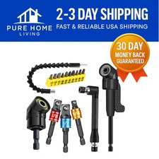 17-Piece Flexible Drill Bit Extension Set with Right Angle Drill Attachments