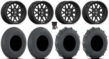 Valor V03 15x7/15x10 Wheels Bk 35" Sand Series SS Tires Polaris RZR TS / RS1